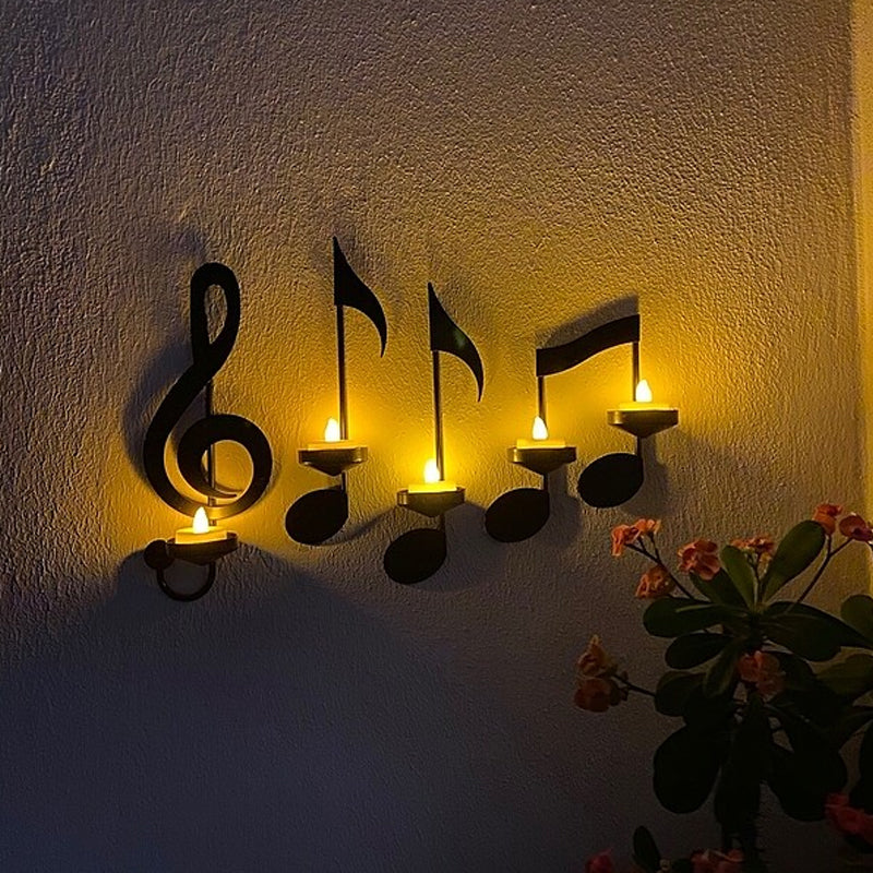 Black Musical Note Wall Light | Kalsten