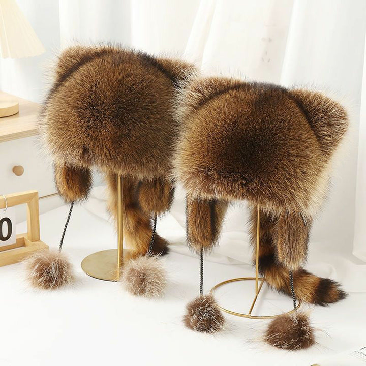 Kalsten | Cute Faux fur Raccoon Tail Parent-Child Plush Hat