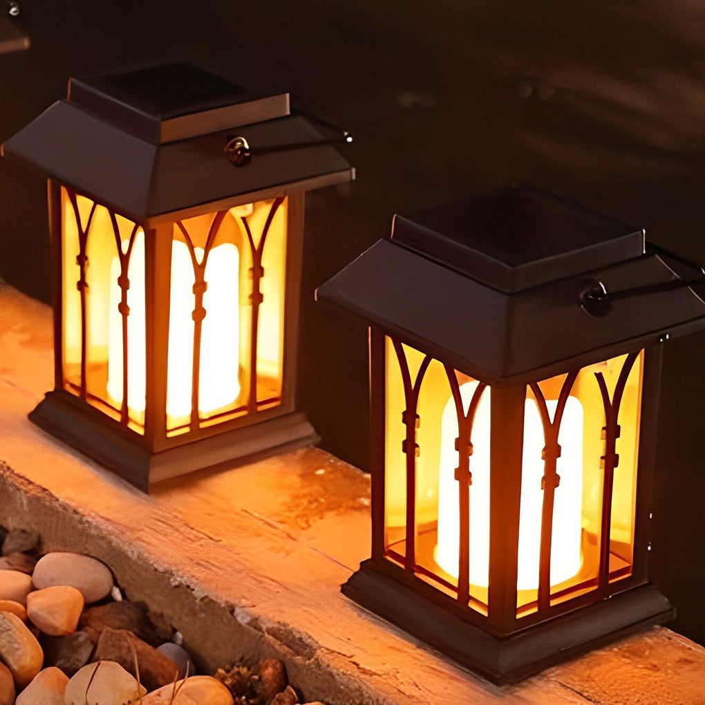 Portable Lantern Waterproof LED Intelligent Black Solar Outdoor Lights | Kalsten