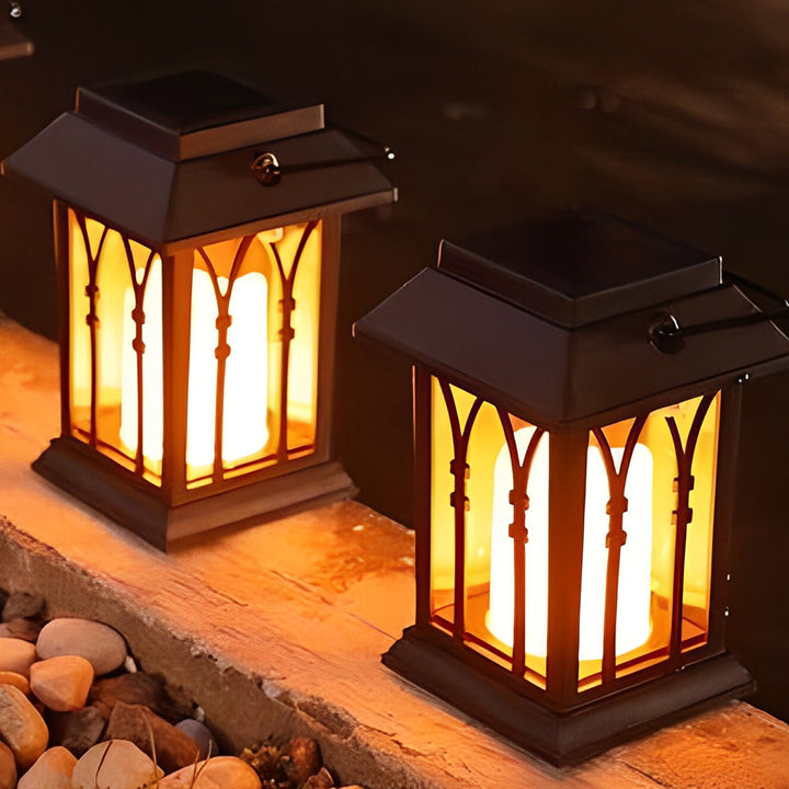 Portable Lantern Waterproof LED Intelligent Black Solar Outdoor Lights | Kalsten