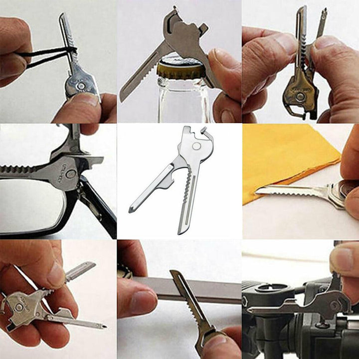 6-in-1-Keyring Multitool Mini-Multitool Keychain Pocket Stainless Steel Foldable Swiss Tech Easy Bottle Opener Keychain | Kalsten