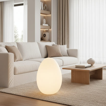 SolStone Sculptural Egg Floor Lamp