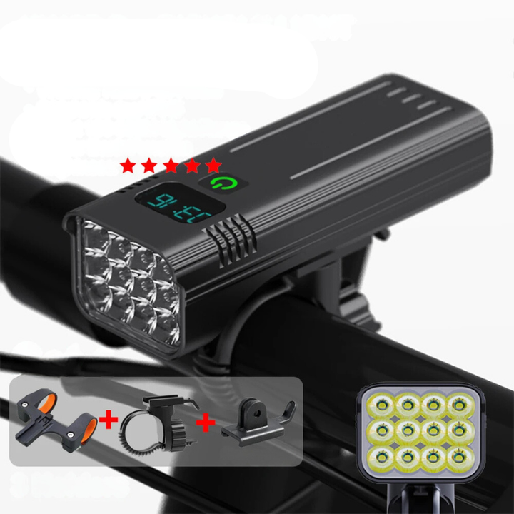 Kalsten | 5000 Lumen USB Rechargeable Bike Light with Mounts