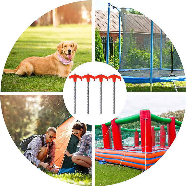 Rotatable tent pegs with thread | Kalsten