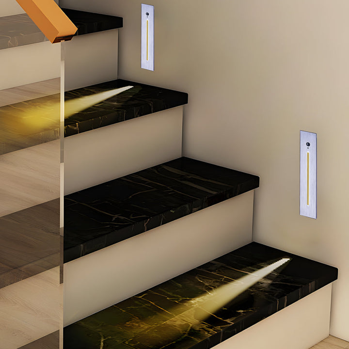 Vertical Motion Sensor LED Stair Light Wall Recessed Contemporary Lighting For Indoor and Outdoor Steps | Kalsten