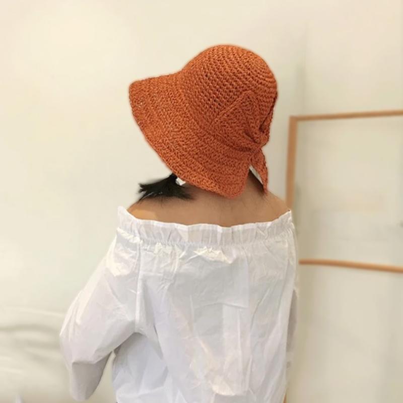 Kalsten | Retro Folding Straw Hat with Bow