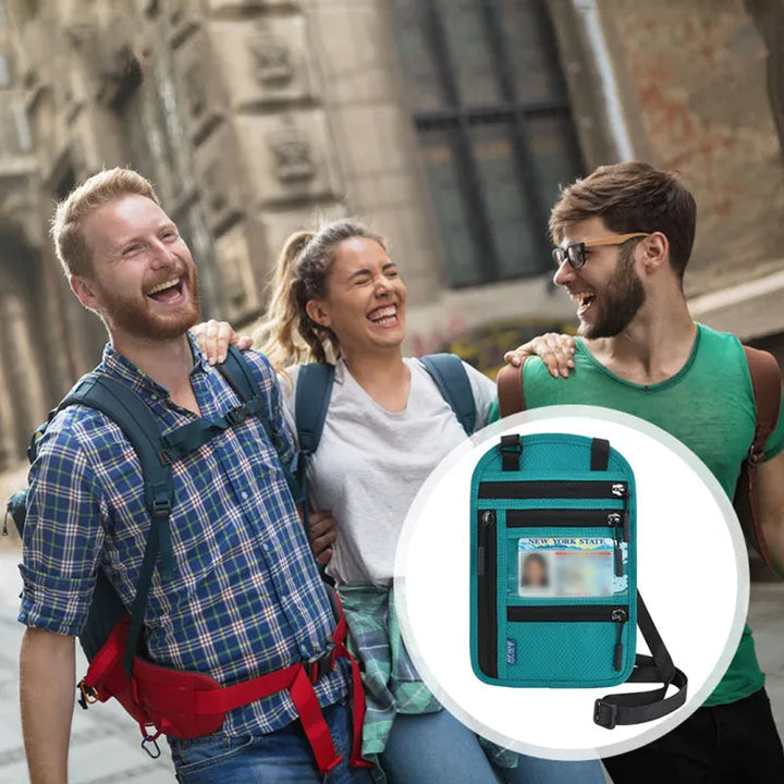 Kalsten | Travel Neck Pouch Neck Wallet with RFID Blocking Passport Holder
