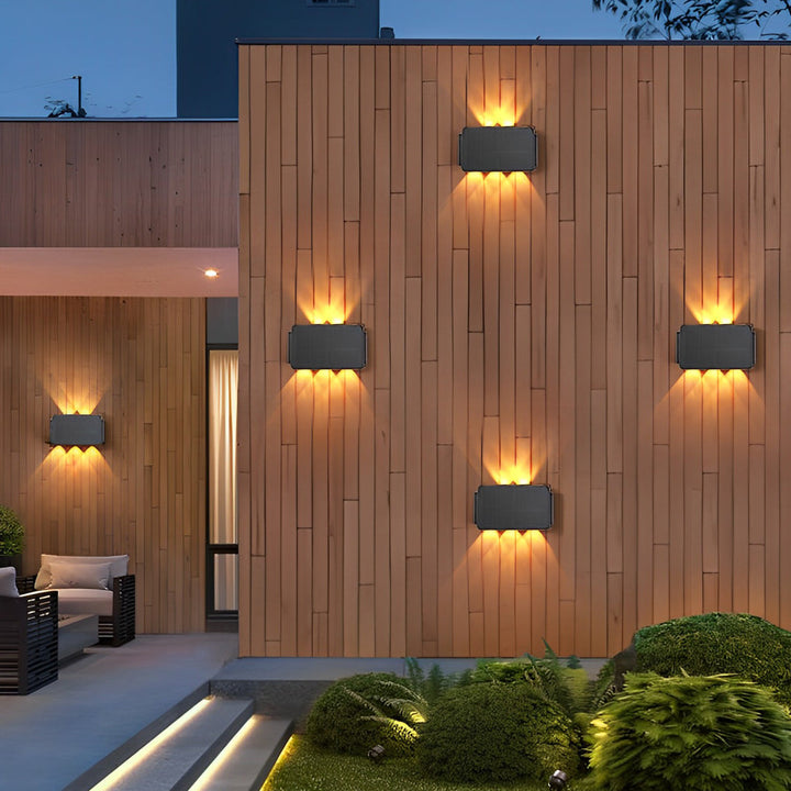 Waterproof LED Up and Down Lights Solar Wall Lamp Wall Washer Lights | Kalsten
