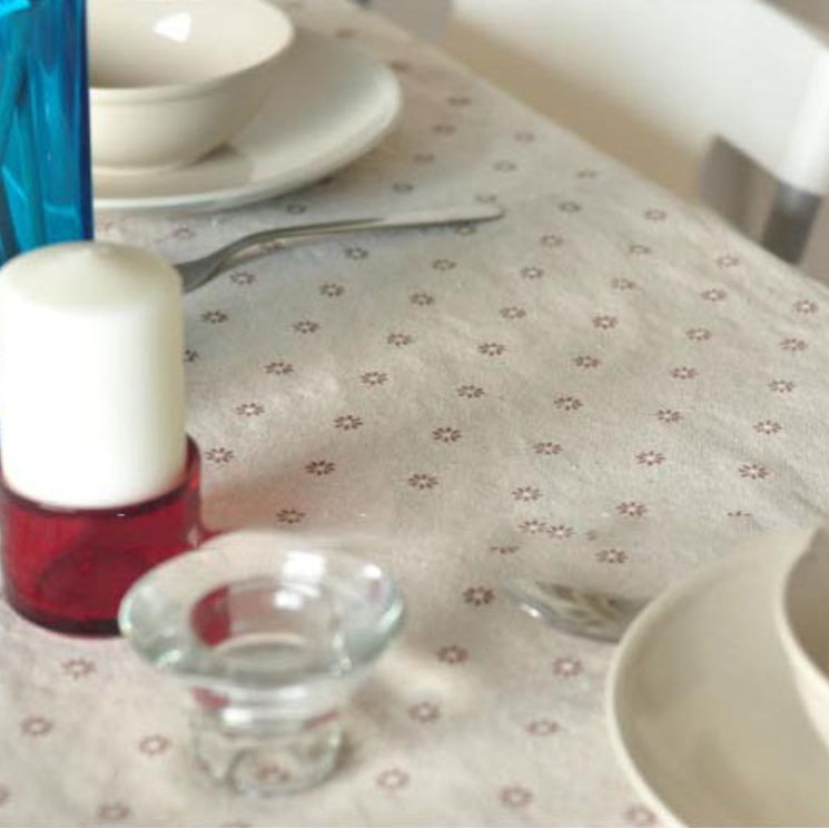 Daisy Print Cotton Linen Tablecloth | Kalsten