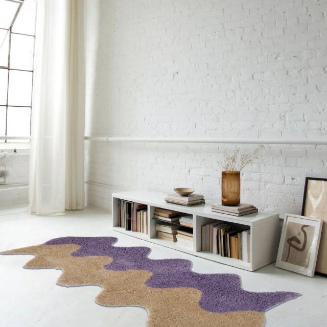Kalsten | Abstract Color Block Rug made of Cotton-Polyester