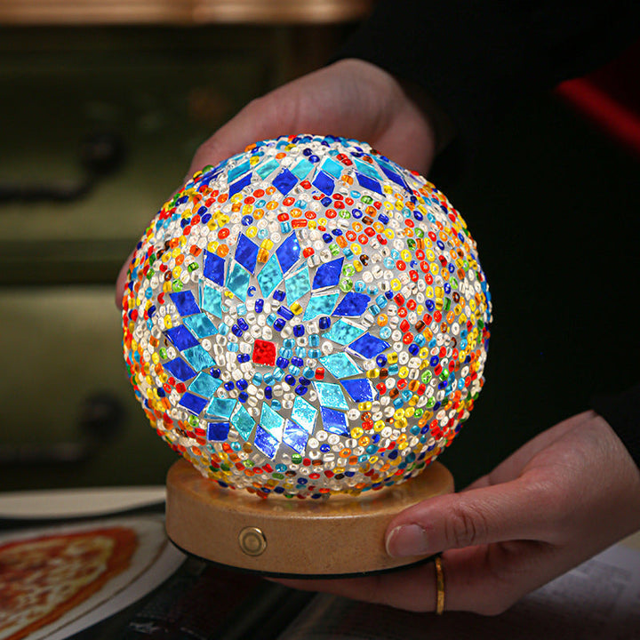 Stained Glass Table Lamp - Mosaic LED Lamp | Kalsten
