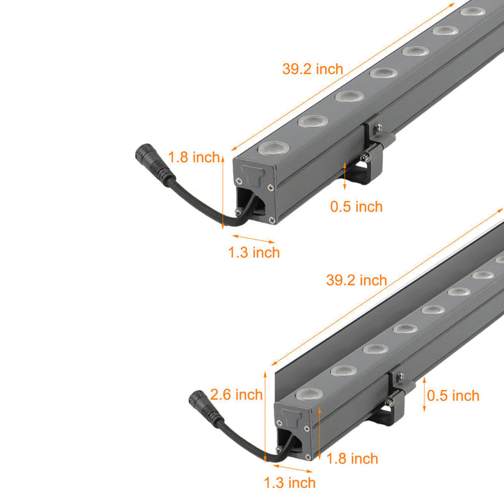 Aluminum Linear LED Outdoor Wall Washer Lights with Rotatable Bracket Architectural Lighting | Kalsten