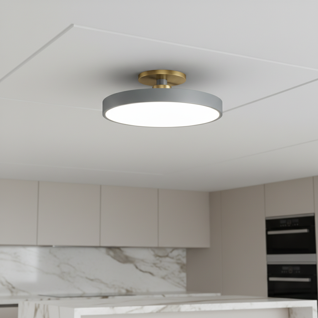 Datum Two-Tone Dimmable LED Flush Mount
