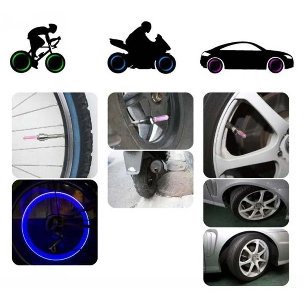 LED Light Valve Cap for Bicycle Wheel | Kalsten