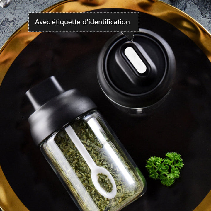Glass Condiment Jar with Spoon | Kalsten