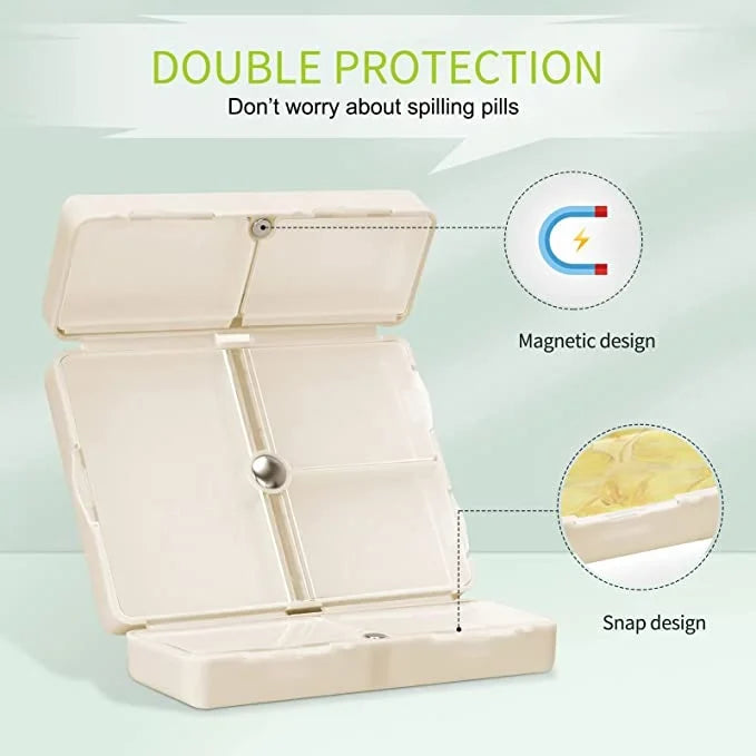 Kalsten | 7 Compartments Portable Medication Organizer
