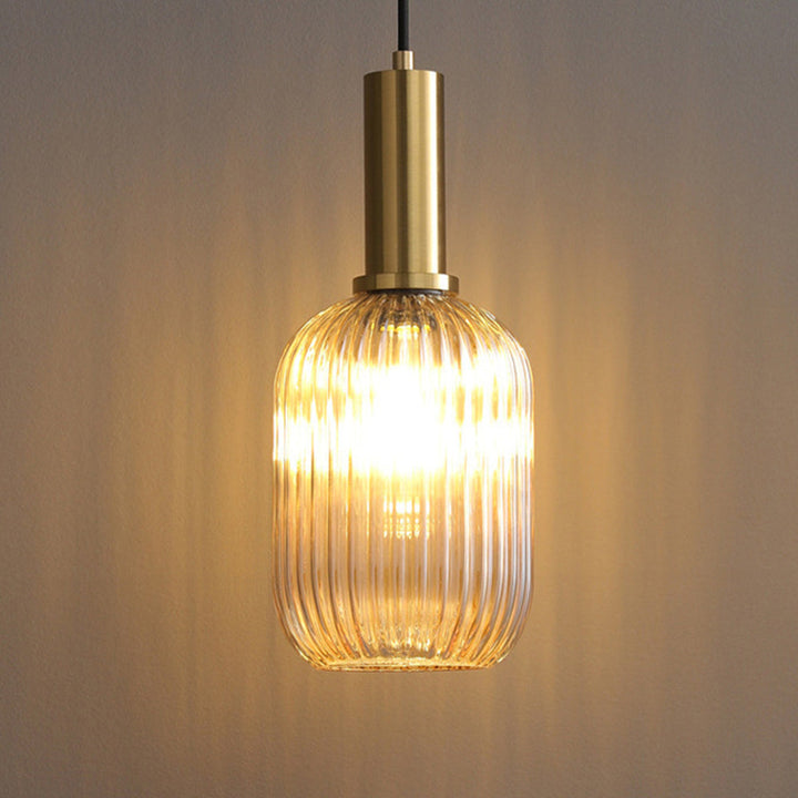 Vintage Stained Glass Lantern Shape Pendant Light | Kalsten