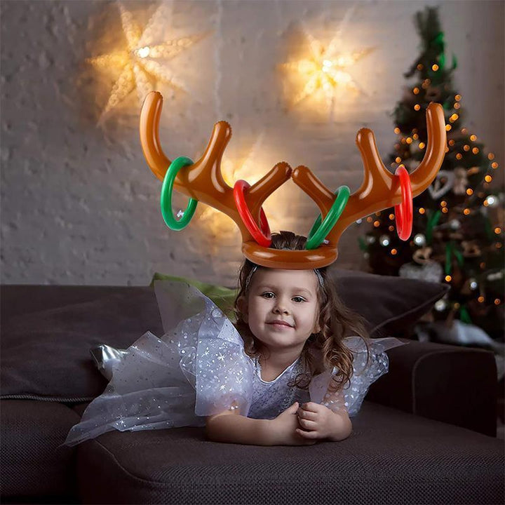 Christmas Reindeer Wooden Ring Toss Game | Kalsten