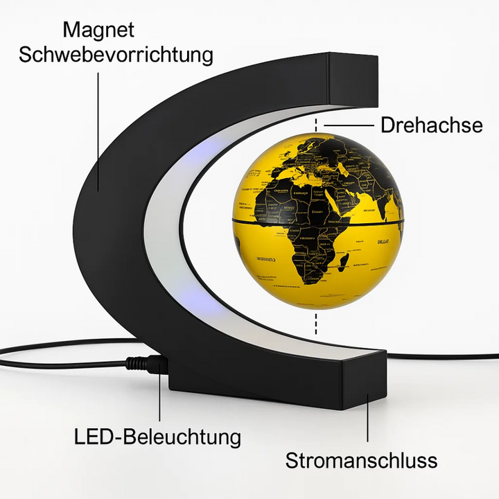 Kalsten | AstroGlobe LED World Globe – Floating Globe Lamp with Magnetic Suspension