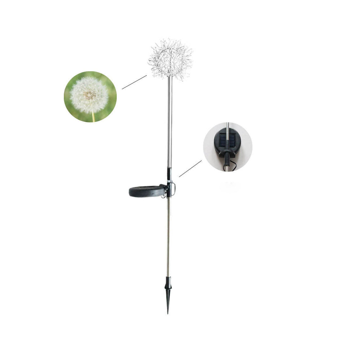 Solar Dandelion Aluminum Wire Globe Light LED Outdoor Waterproof Luminous Garden Insert Ground Landscape Light | Kalsten