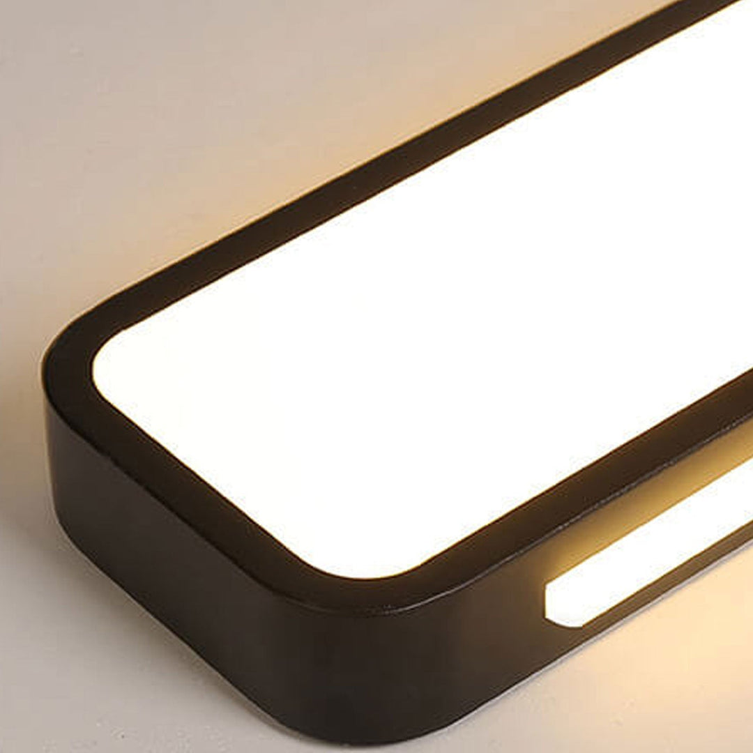 Ceiling Light Acrylic LED 18.8 in Flush Mount Black White Hallway Bedroom Modern Slim Lighting Fixture | Kalsten