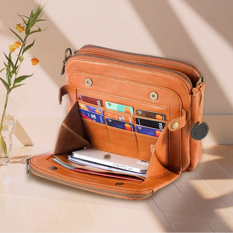 Kalsten | Three-Layer-Leather-Crossbody-Shoulder- & Clutch-Bag