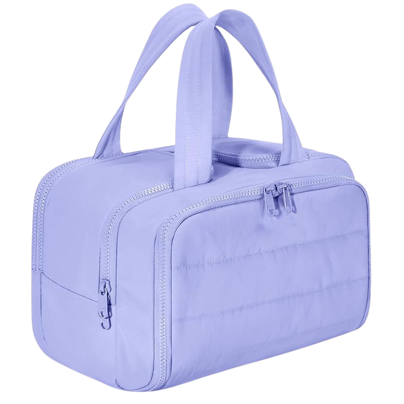 BowLift | Women’s Travel Toiletry Bag | Waterproof Lining | 4 Compartments | Upright Full-Open Design | 11 × 6.3 × 9.4 in