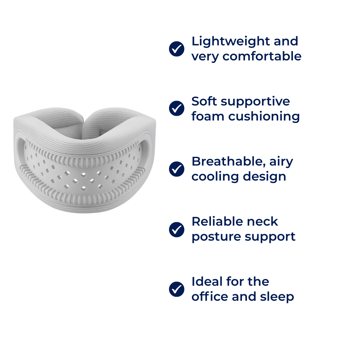 Lightweight Neck Support Brace – Foam Cushioning Breathable Design – Pain Relief for Office & Sleep Kalsten