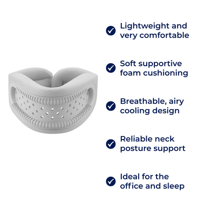 Lightweight Neck Support Brace – Foam Cushioning Breathable Design – Pain Relief for Office & Sleep Bowlift