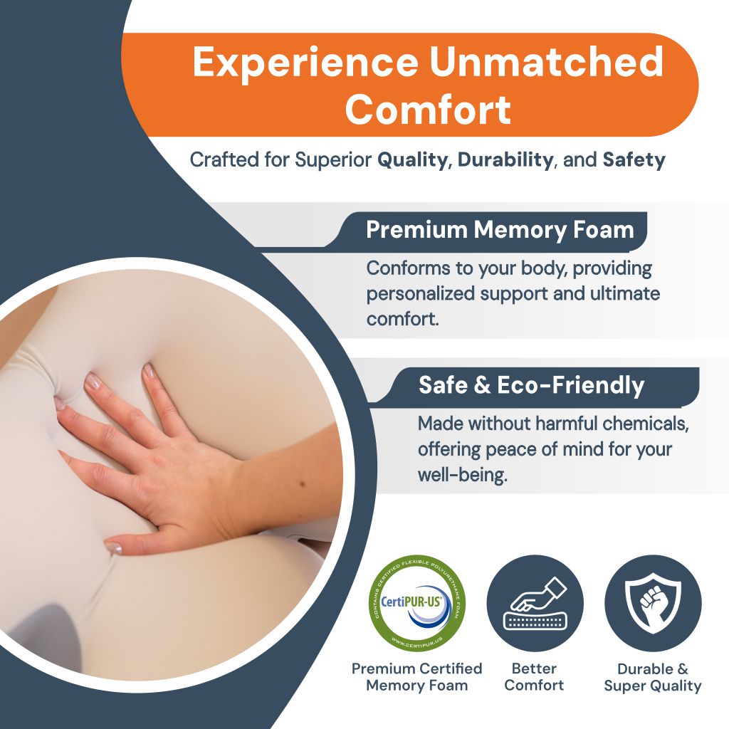 Skanto | Ergonomic Cervical Pillow | Memory Foam, Neck Support & Ideal for Peaceful Sleep