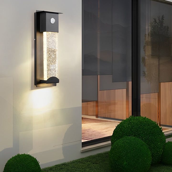 Minimalist Crystal Bubble Glass Waterproof LED Motion Sensor Wall Lamp | Kalsten