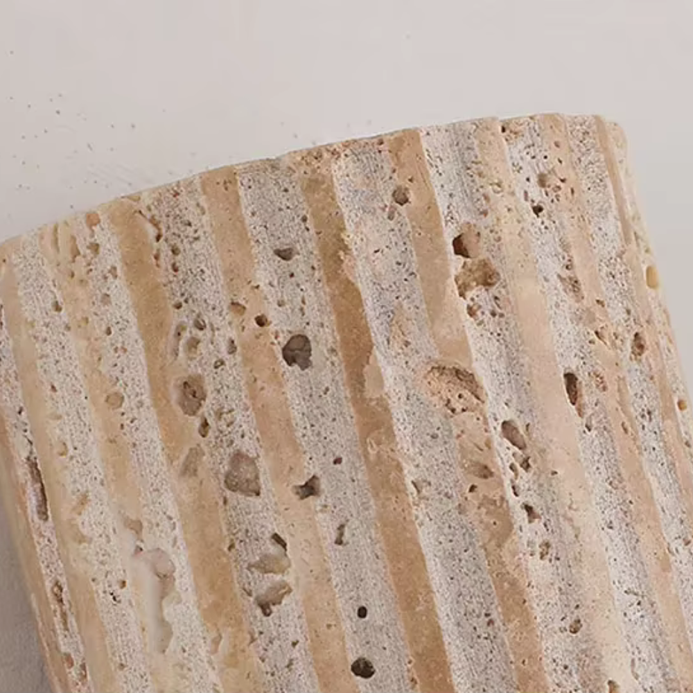 Travara Yellow Travertine Outdoor Wall Lamp