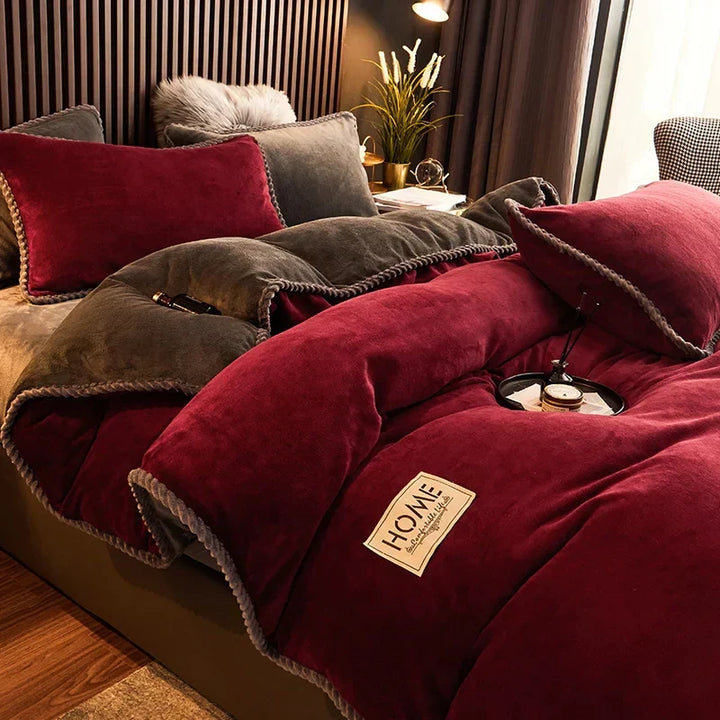 PlushHaven Luxe Velvet Duvet Cover Set – Kingsize Warmth & Comfort Kalsten