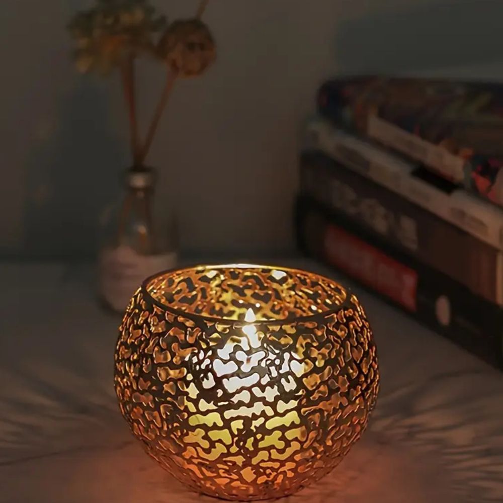 Glow Sphere Glass Candle Holder