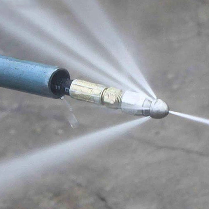 High pressure nozzle made of stainless steel for unclogging wastewater pipes | Kalsten
