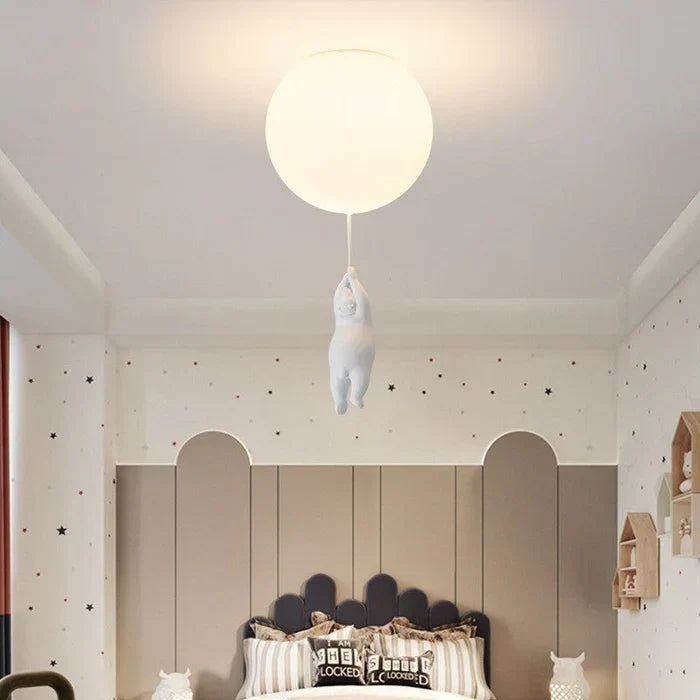 Children's Ceiling Lamp with Bear and Balloon - CloudBear | Kalsten