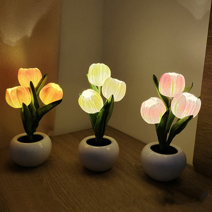LED Tulip Nightstand Lamp Flower Table Lamp | Kalsten