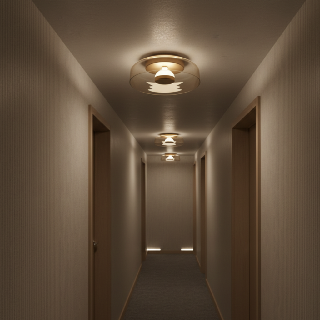 Halo Layered-Glow Glass Dish Sconce