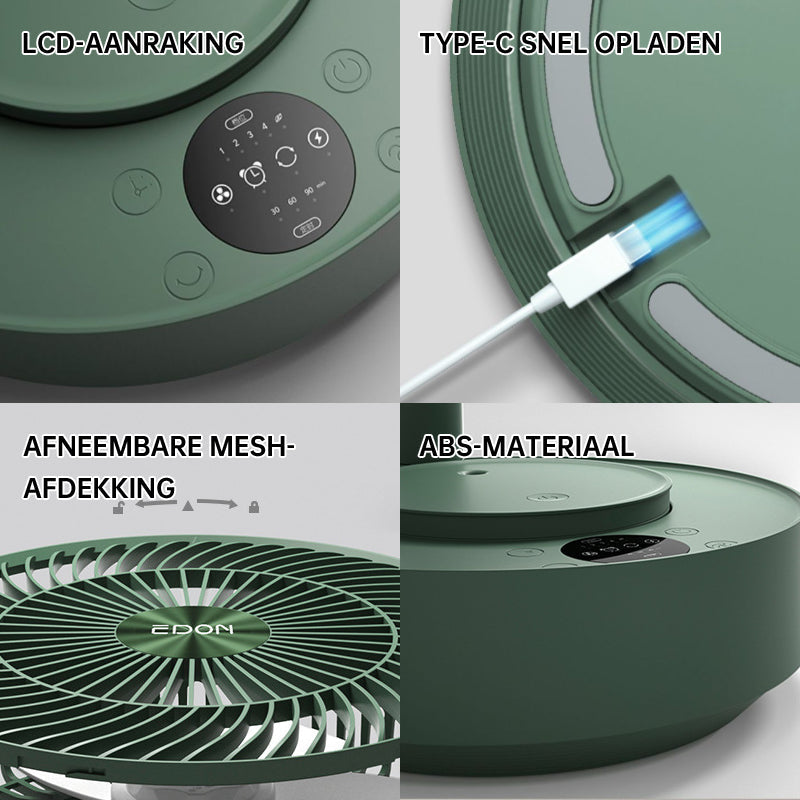 Portable rechargeable telescopic table fan with silent design and height-adjustable | Karnz
