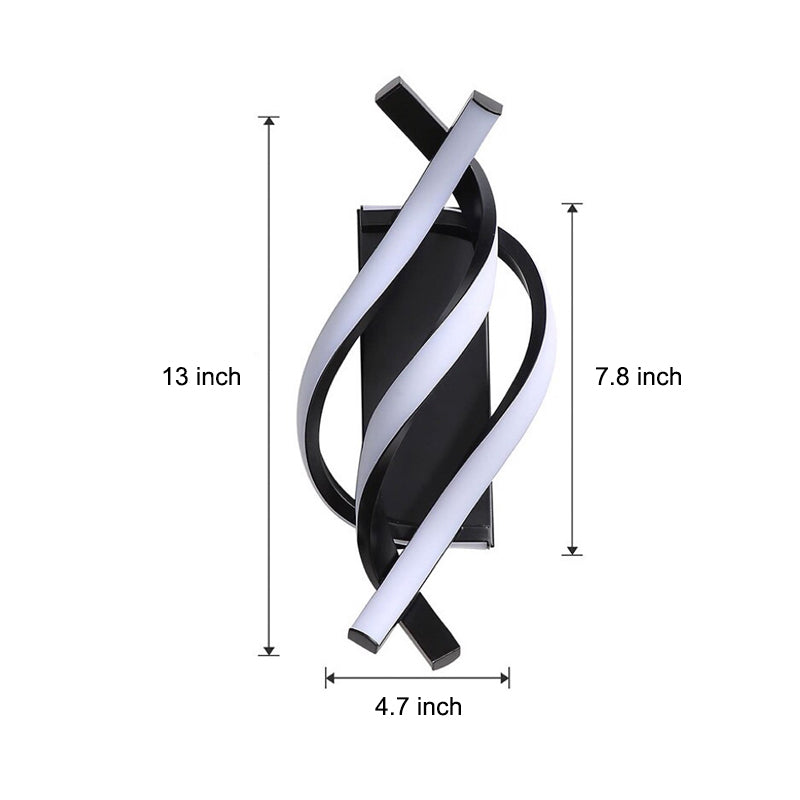 Spiral Minimalist Three Step Dimming LED Modern Wall Lamp Sconces Lighting | Kalsten