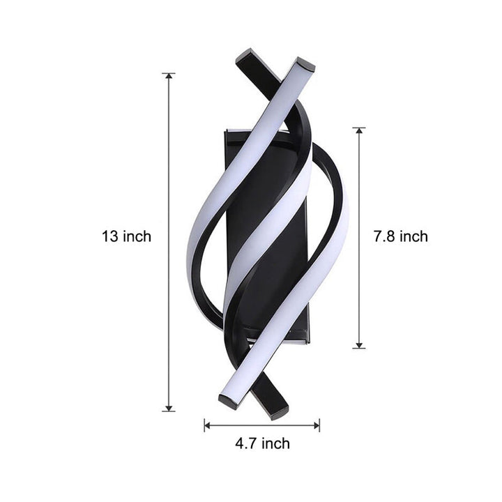 Spiral Minimalist Three Step Dimming LED Modern Wall Lamp Sconces Lighting | Kalsten