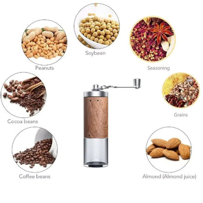 Skanto | Brewora | Handmade Wooden Coffee Grinder – Adjustable Manual Mill for Freshly Ground Coffee