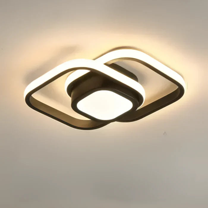 Modern LED Ceiling Lamp with Double Ring Design - Twilight Rings | Kalsten