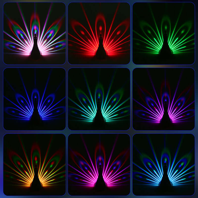 Peacocks Wall Lamp Colorful Ambient Lighting Modern Creative Atmosphere 3D Body Animal Lighting Lustre For Bedroom | Kalsten