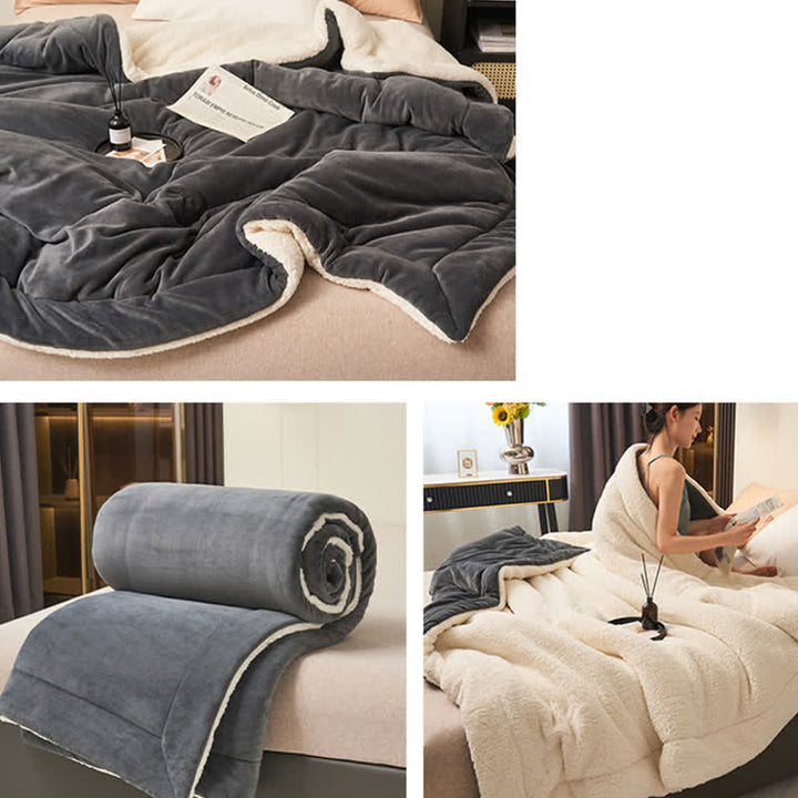 Double-Sided Velvet Cube Rug – Thick & Soft