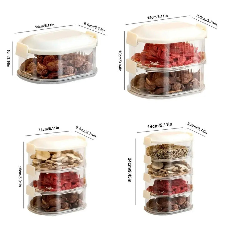 Spice box set stackable with lid | Kalsten