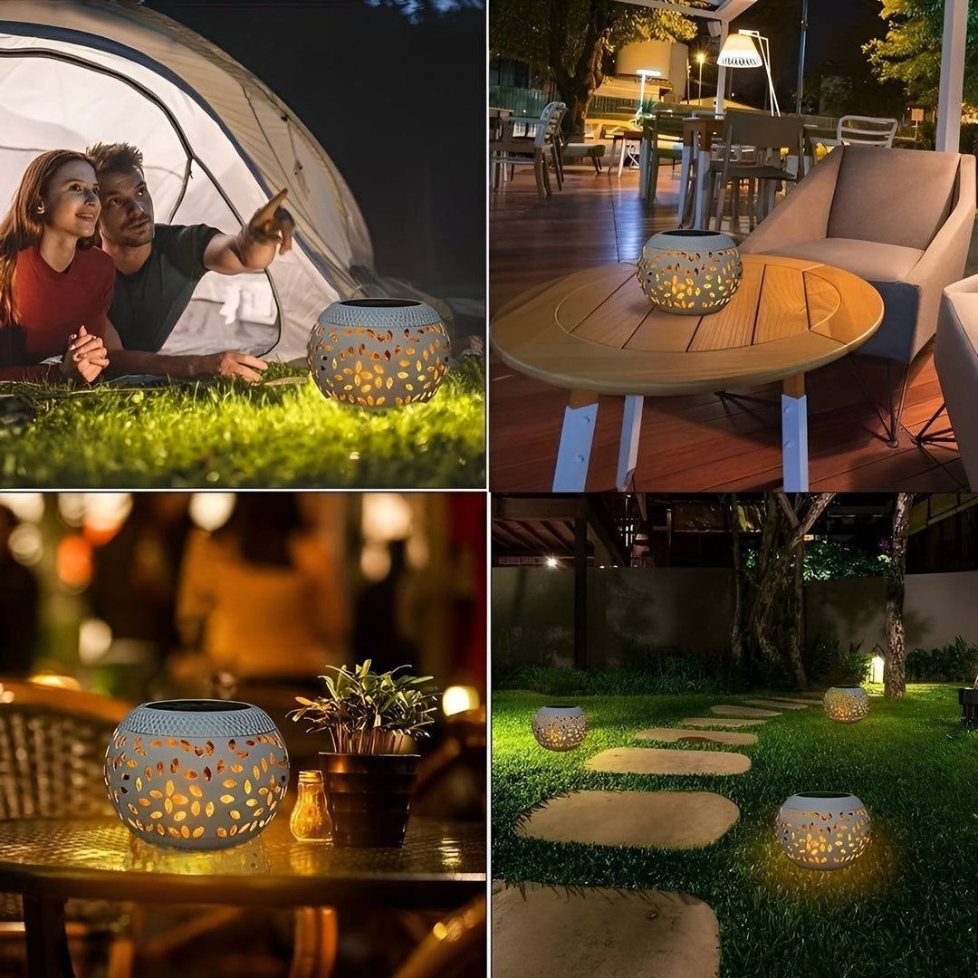 Elegant Solar Garden Light with Dots - Atmospheric Outdoor Lighting Kalsten