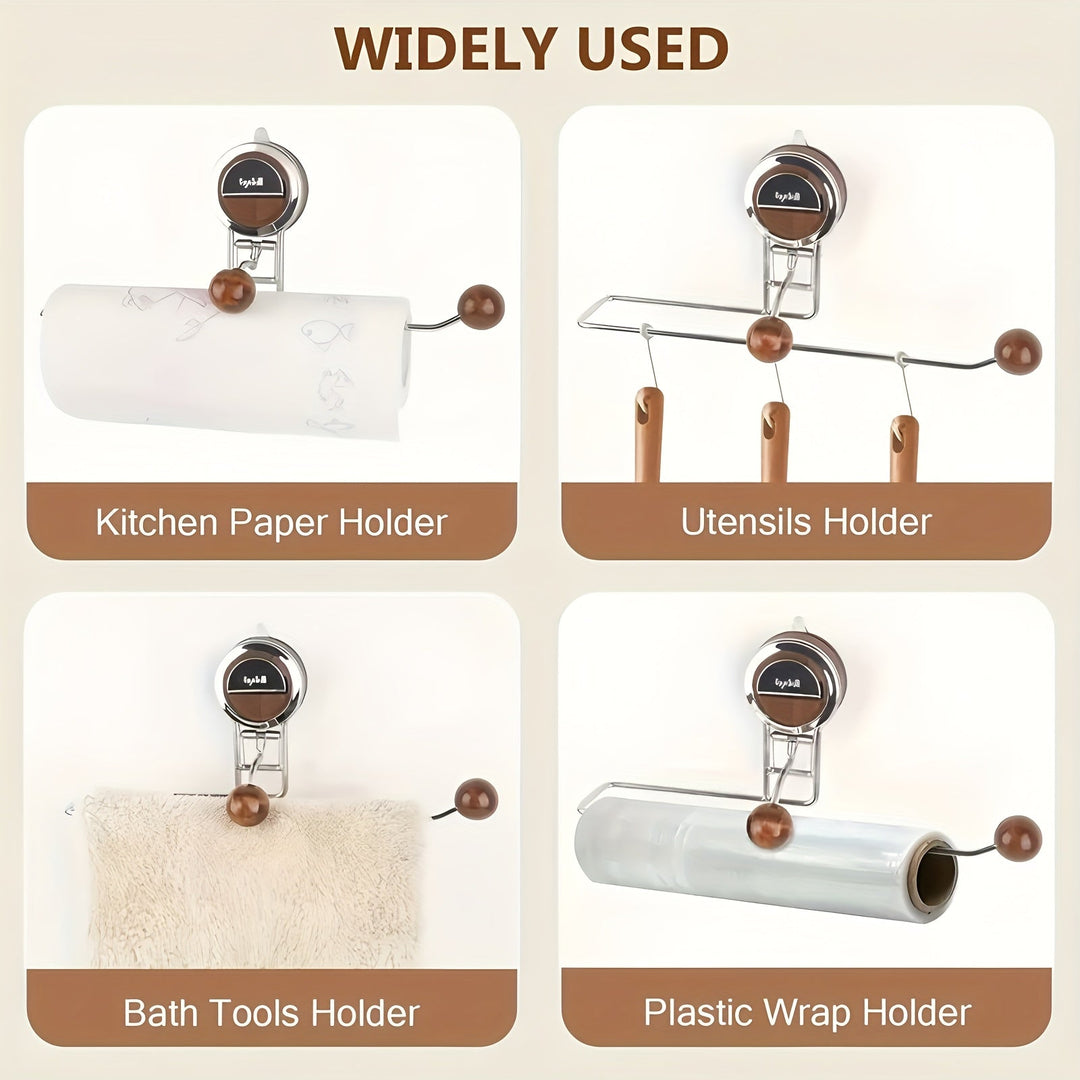 KeukenGrip Roll holder stainless steel paper towel holder with suction cup | Kalsten