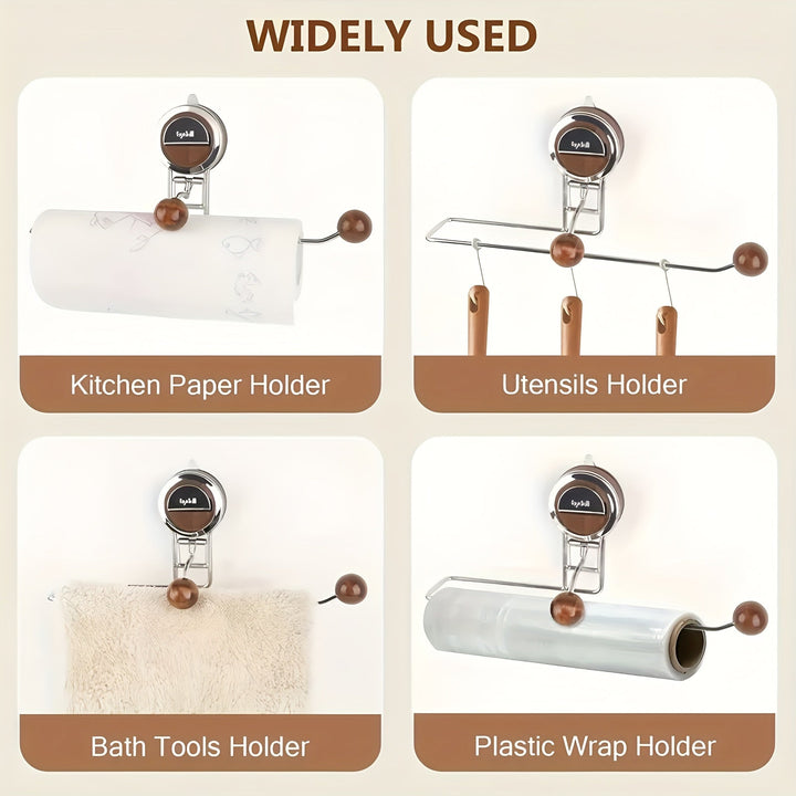 KeukenGrip Roll holder stainless steel paper towel holder with suction cup | Kalsten