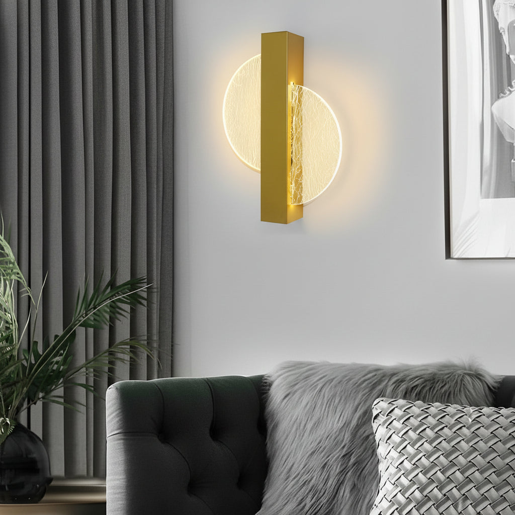 LED Wall Sconce Light – Modern Nordic Geometric Acrylic Bedside (25x20cm / 9.8x7.9in) | Kalsten